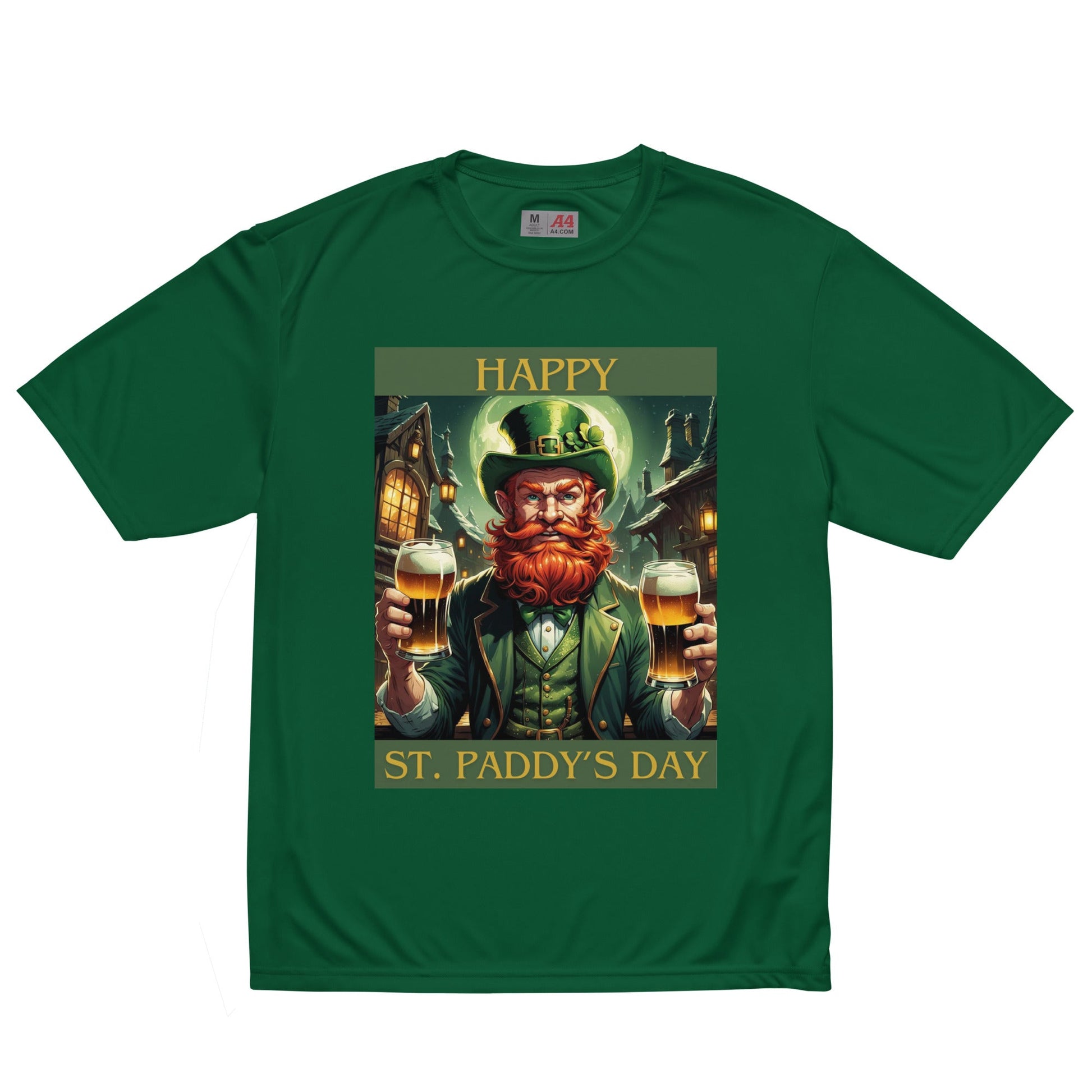 Red Beard the Leprechaun St. Paddy's Day: FlexFit Performance Tee - Universal Treasure Company