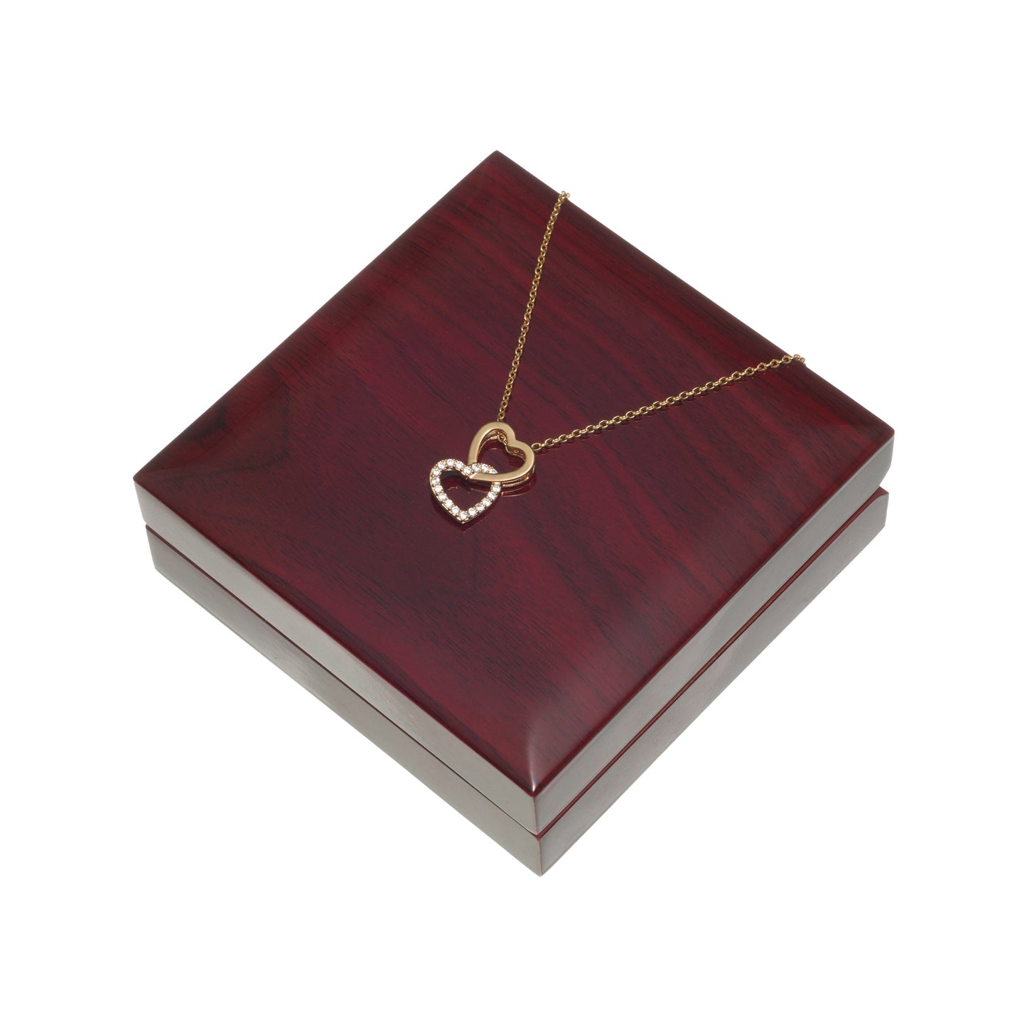 To My Loving Mom From Daughter - Interlocked Hearts Necklace - Universal Treasure Company